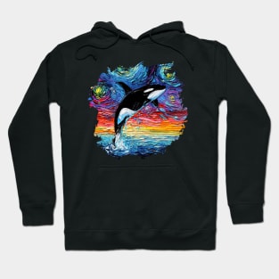 van Gogh Never Saw Alaska with border Hoodie